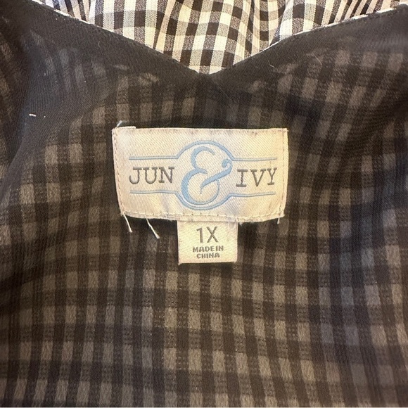 JUN & Ivvy From Francescas Black & White Picnic Print Size 1X - Picture 4 of 6